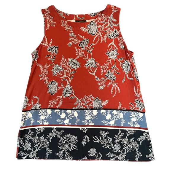 J. Jill Wearever Tops - J Jill Wearever Tunic Womens Size Small Petite Multicolor Stretch Side Slits